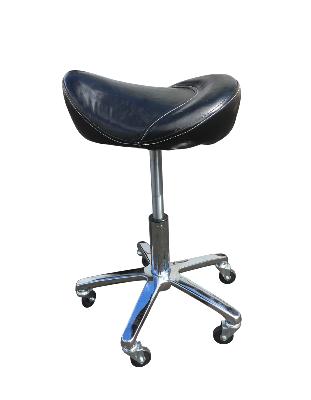 Tabouret noir D030 selle sans dossier 