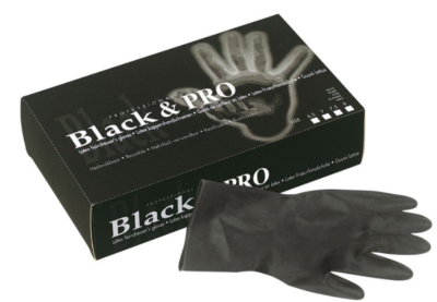 20 Gants réutilisable latex noirs